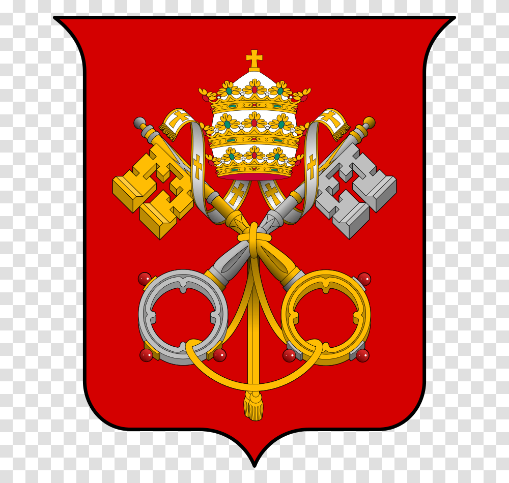 Vatican Keys To Heaven And Hellcoat Of Arms Holy See Papal Insignia, Logo, Trademark, Emblem Transparent Png