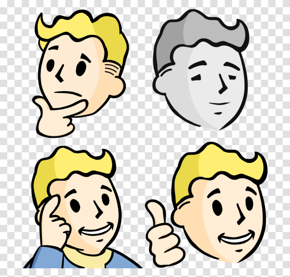 Vault Boy Head, Poster, Advertisement, Finger, Face Transparent Png