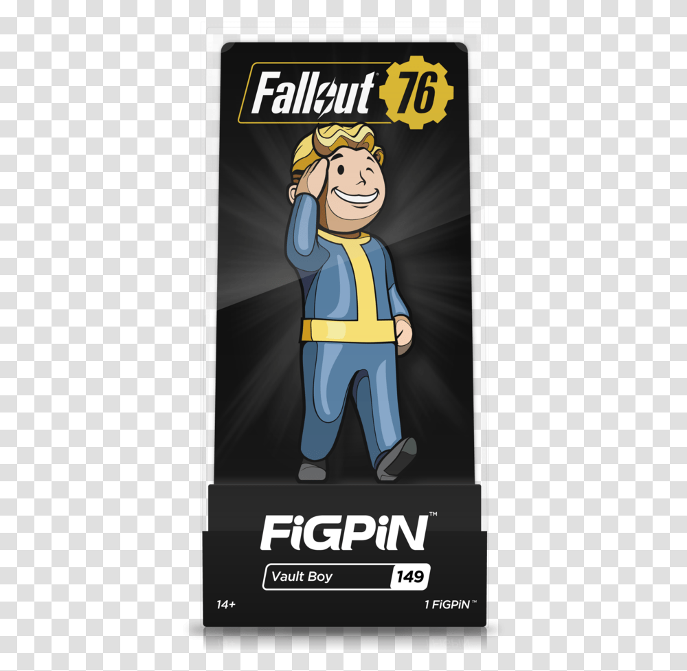 Vault Boy Salute Holy Diver Figpin, Poster, Person, Standing, Female Transparent Png