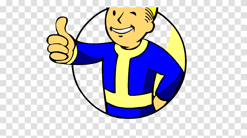 Vault Boy Thumbs Up Image, Hand, Finger Transparent Png