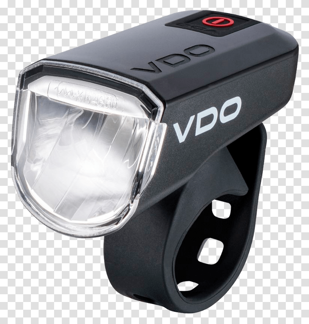 Vdo Eco M30 Front Light Led Frontscheinwerfer Fahrrad Batterie, Headlight, Helmet, Clothing, Apparel Transparent Png