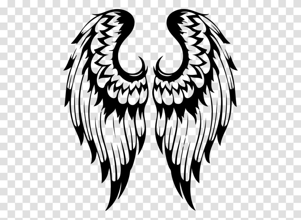 Vector Angel Wings Silhouette, Gray, World Of Warcraft Transparent Png