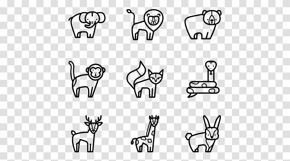 Vector Animals Zoo Animal Christmas Icons Vector, Gray, World Of Warcraft Transparent Png