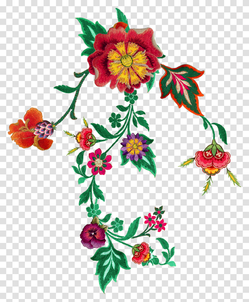 Vector Art Fabric Design Fabric Art Flower Design, Pattern, Floral Design, Embroidery Transparent Png
