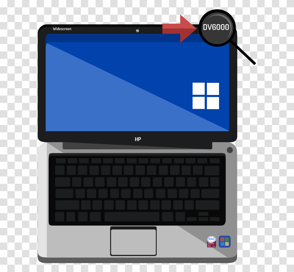 Vector Art Styled Opened Laptop Netbook, Pc, Computer, Electronics, Computer Keyboard Transparent Png