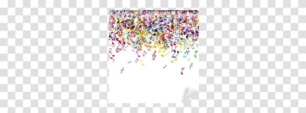 Vector Background With Colorful Music Notes Wall Mural • Pixers We Live To Change Table Colorful, Paper Transparent Png