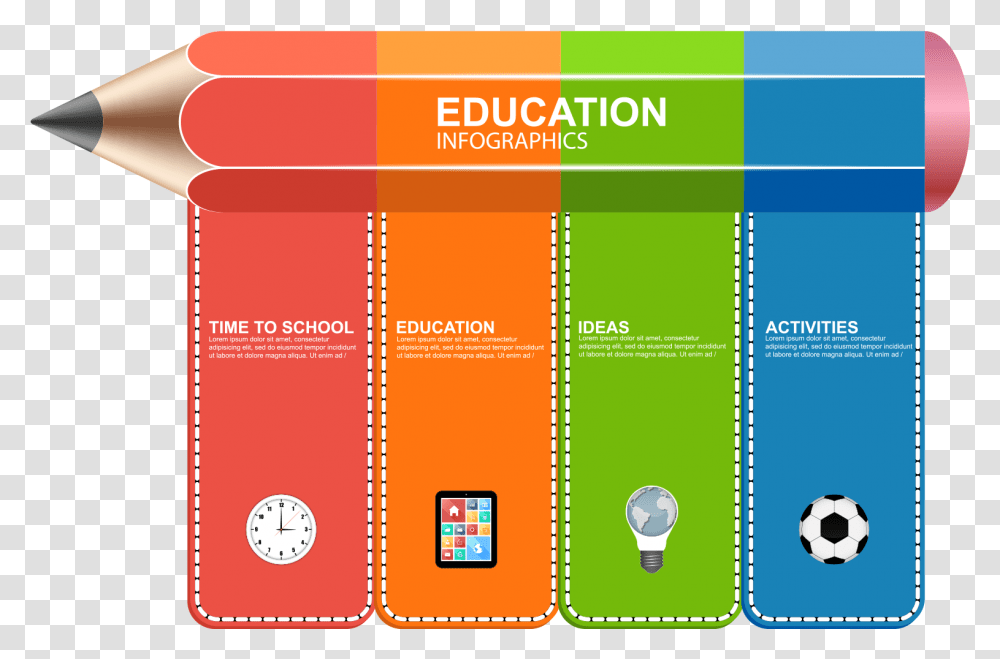 Vector Banner Square Free Infographics For Education, Soccer Ball, Plot, Mobile Phone Transparent Png