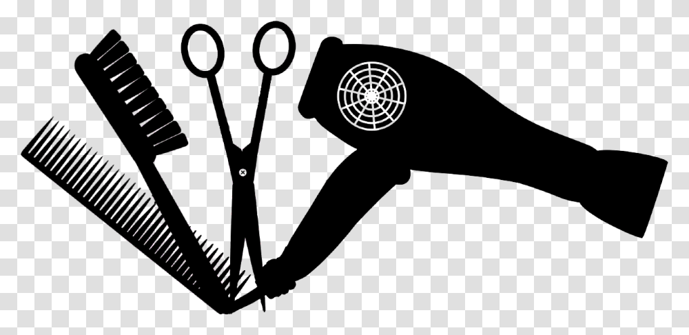 Vector Barber Shop Logo, Blow Dryer, Appliance, Hair Drier, Hammer Transparent Png