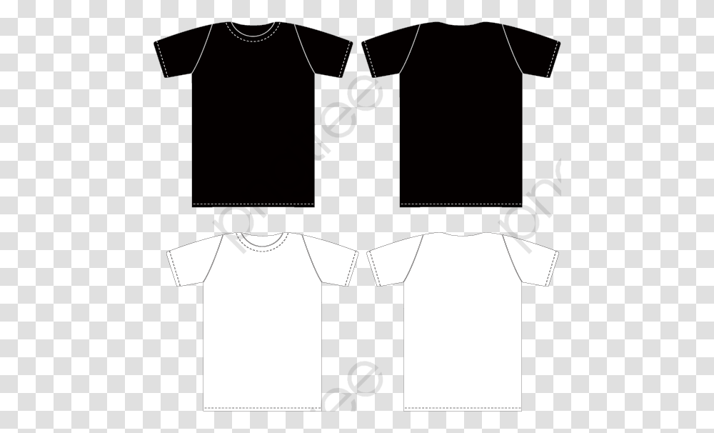 Vector Black And T Shirt Template Front And Back Black Black T Shirt Ai, Apparel, Stencil, Face Transparent Png