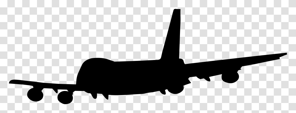 Vector Black And White Download Clip Art Image Background Airplane Silhouette, Gray, World Of Warcraft Transparent Png