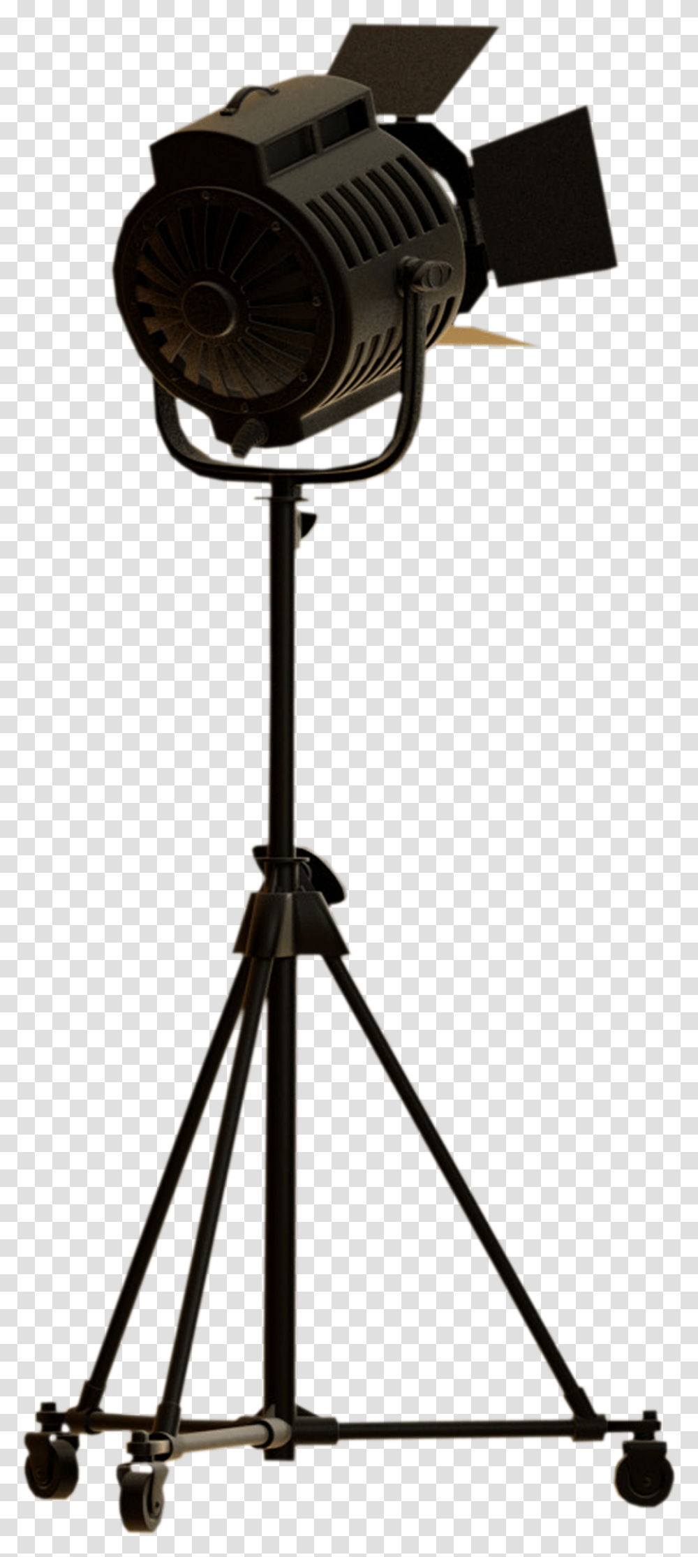 Vector Black And White Library Clip Art Transprent Spotlight With Stand, Tripod, Camera, Electronics, Construction Crane Transparent Png