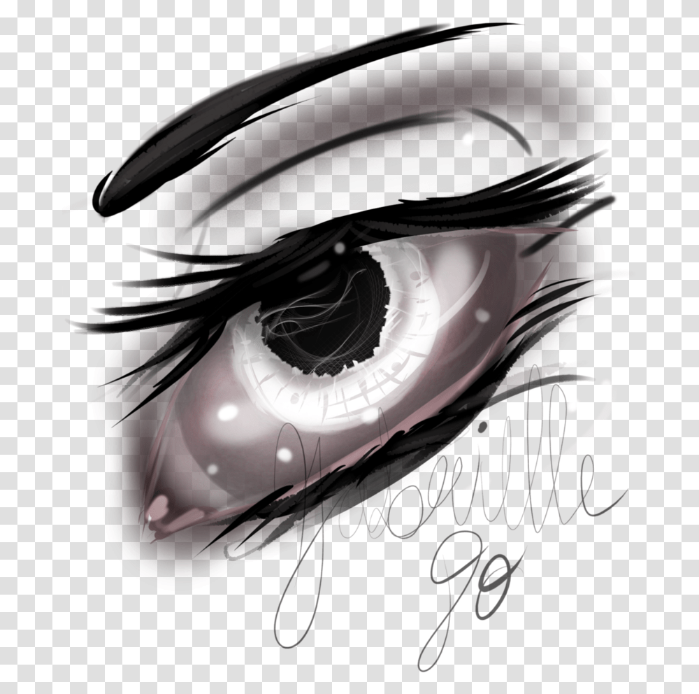 Vector Black And White Library Gothic Drawing Eye Illustration, Helmet, Apparel Transparent Png