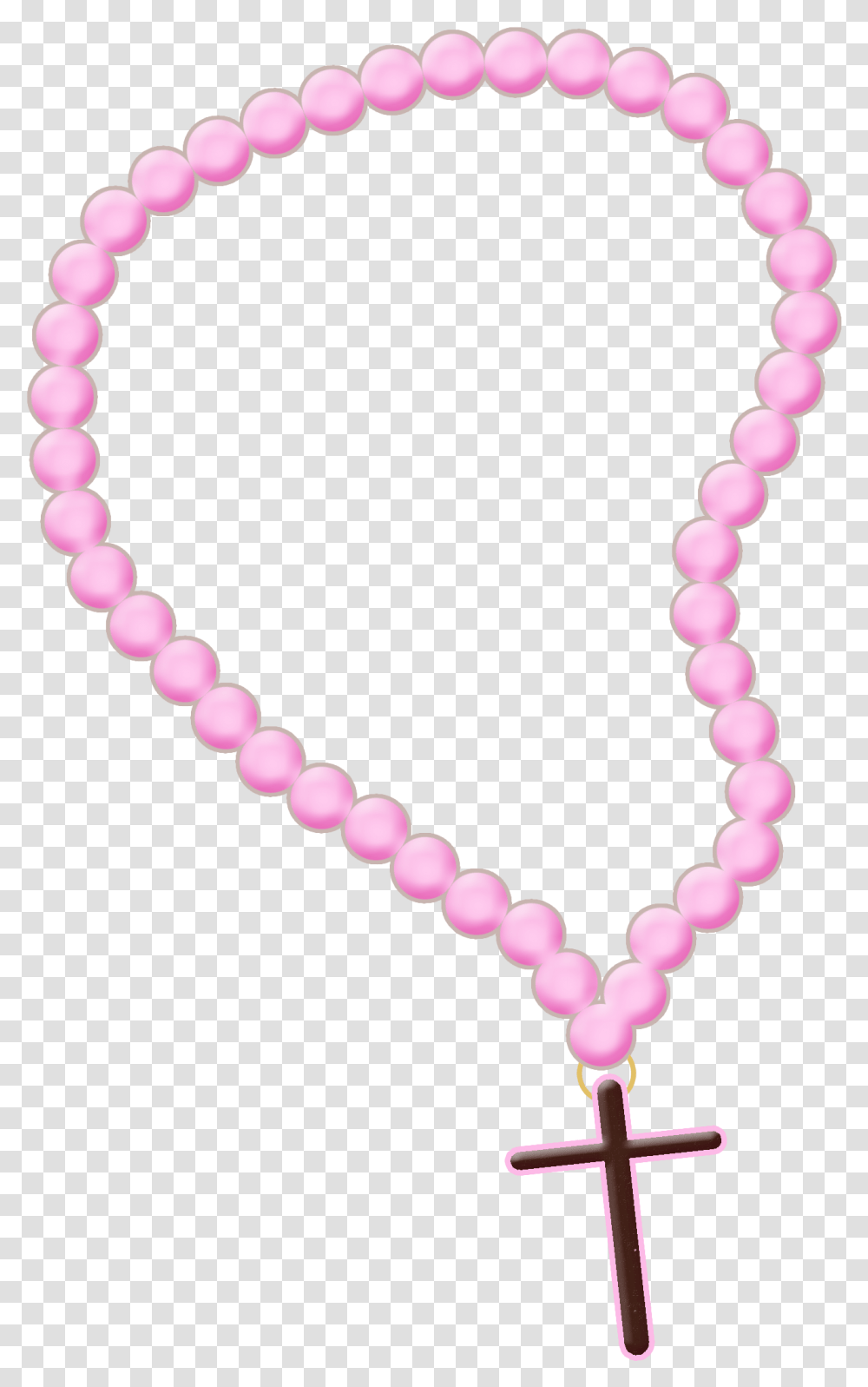 Vector Black And White Pink Rosary Clipart Rosario Clipart, Bead Necklace, Jewelry, Ornament, Accessories Transparent Png