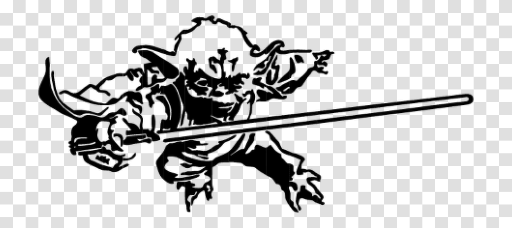 Vector Black And White Yoda Black And White, Gray, World Of Warcraft Transparent Png