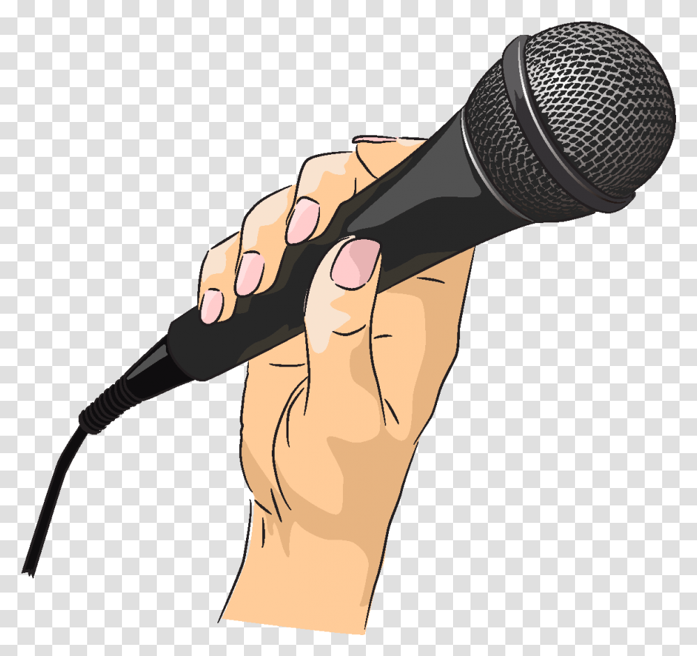 Vector Black Microphone Element Animada Imagen De Microfono, Electrical Device, Person, Human, Blow Dryer Transparent Png
