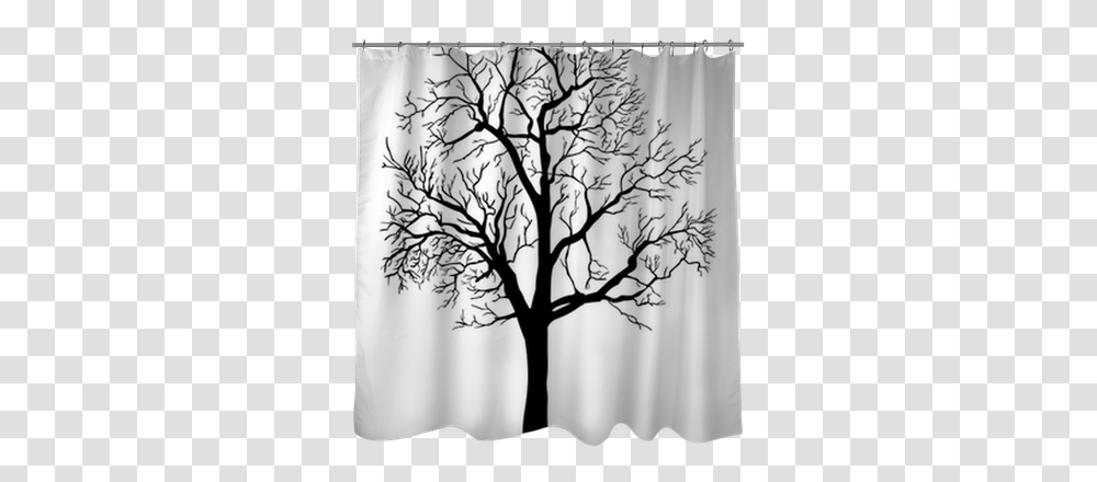 Vector Black Silhouette Of A Bare Tree Dibujos De Troncos De Arboles, Plant, Art, Furniture, Drawing Transparent Png