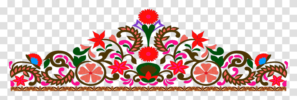 Vector Border Patch For Textile Floral Design, Pattern, Rug Transparent Png
