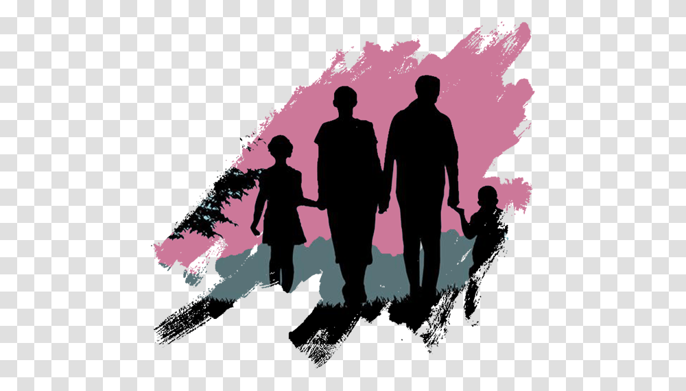 Vector Brush Stroke, Person, People, Silhouette, Family Transparent Png