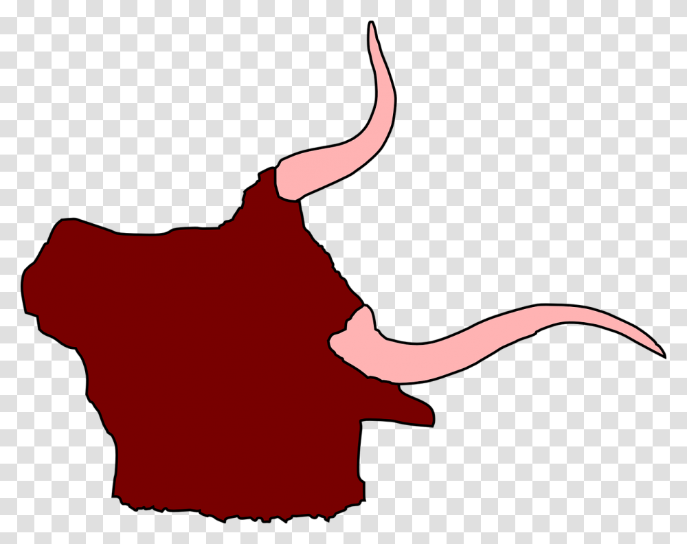 Vector Bull Illustration Animal Horn Clipart, Person, Human, Plant, Mammal Transparent Png