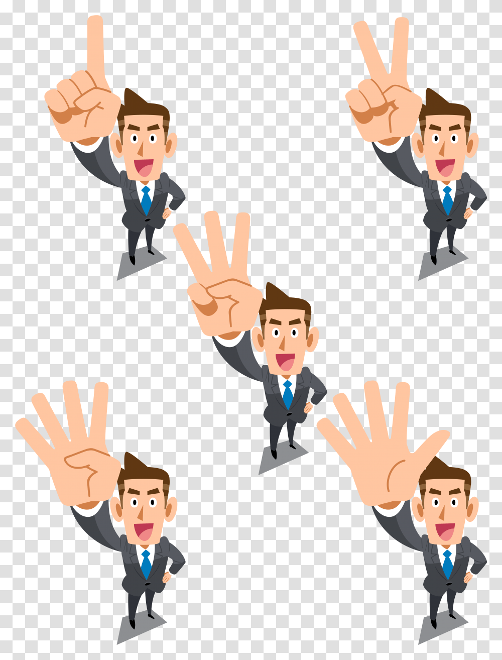 Vector Business People Material Illustration Collar, Performer, Magician, Family, Hand Transparent Png