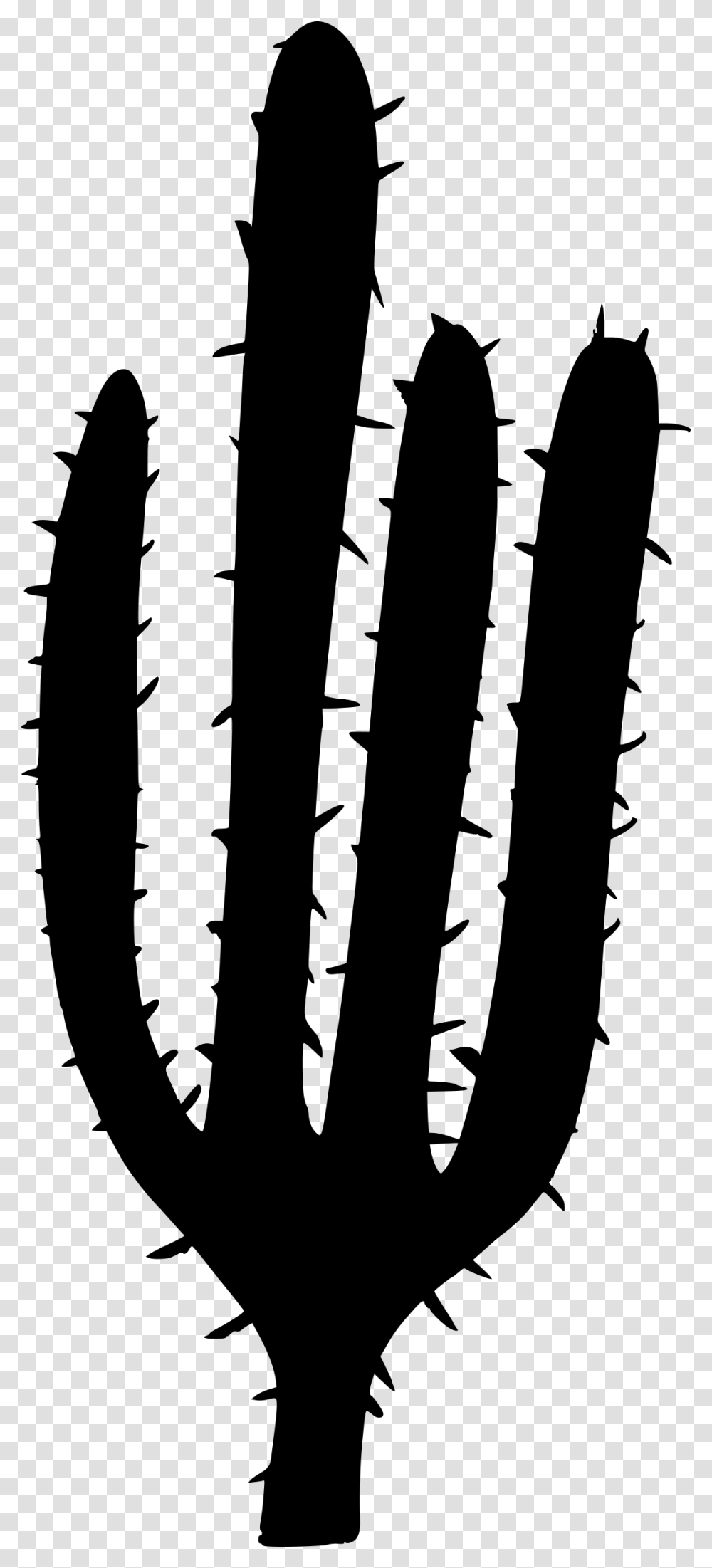 Vector Cactus Silhouette, Gray, World Of Warcraft Transparent Png