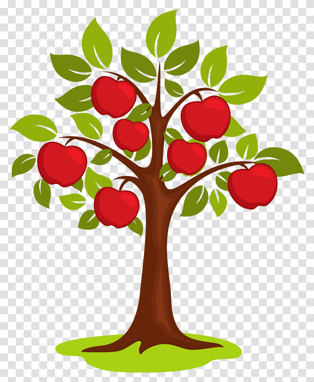 Vector Cartoon Apple Tree Download Apple Tree Clipart, Plant, Fruit, Food, Vegetation Transparent Png