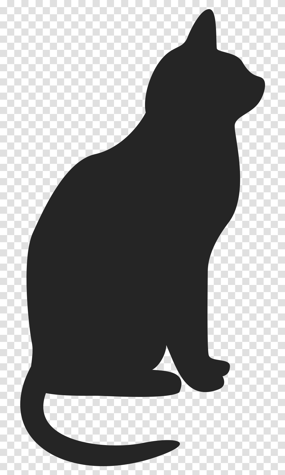 Vector Cat Clipart Black Cat Silhouette, Pet, Animal, Stencil, Mammal Transparent Png