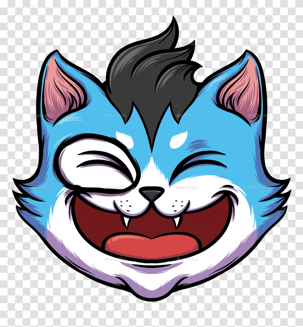 Vector Cat Emblem Cartoon, Graphics, Face, Label, Head Transparent Png