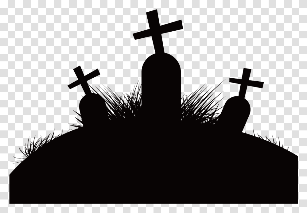 Vector Cemetery Cemetery, Cross, Crucifix, Tomb Transparent Png