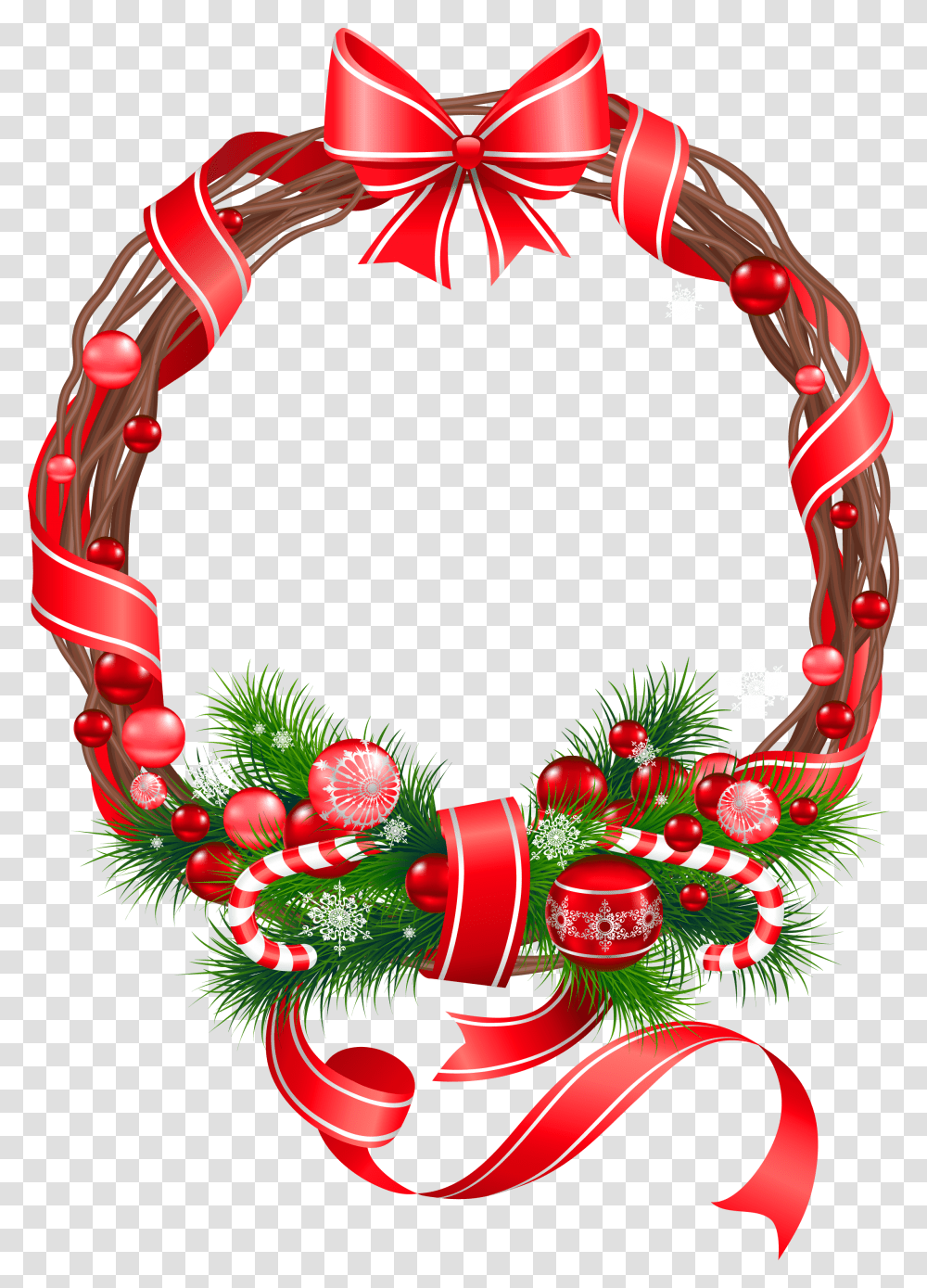 Vector Christmas Decorations Clipart, Wreath, Bracelet, Jewelry Transparent Png