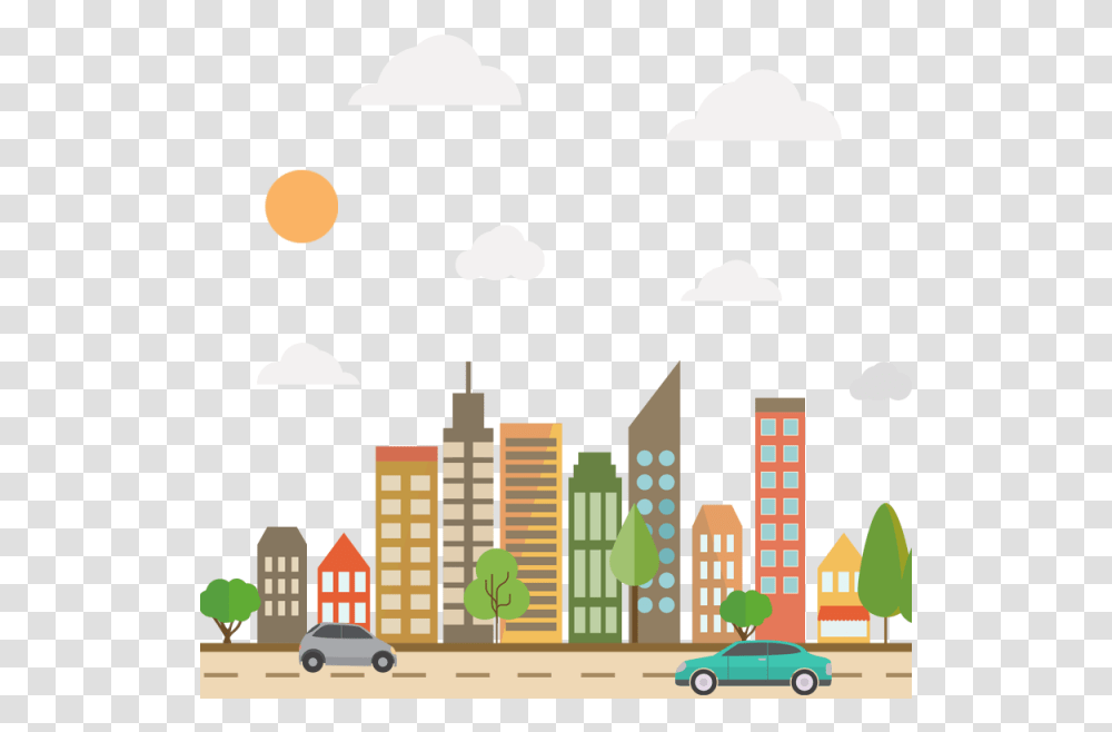 Vector City City Road Vector, Urban, Building, Architecture, Downtown Transparent Png