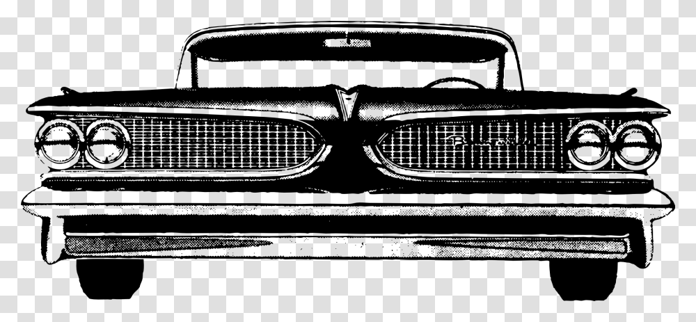 Vector Classic Car Clipart Black And White, Bumper, Vehicle, Transportation, Grille Transparent Png
