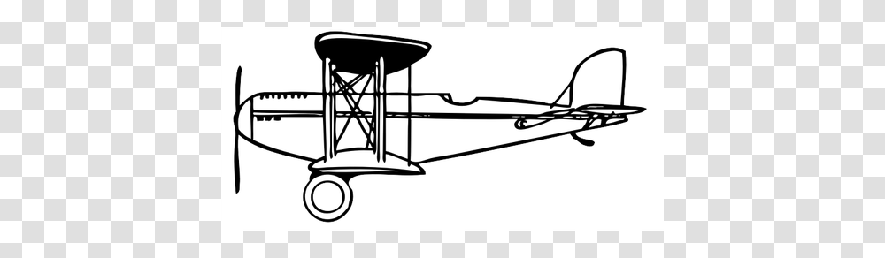 Vector Clip Art Of A Side View Of A Biplane, Airplane, Aircraft, Vehicle, Transportation Transparent Png