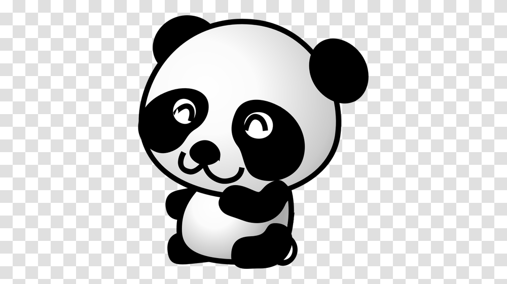 Vector Clip Art Of Bear Having A Laugh, Stencil, Giant Panda, Wildlife, Mammal Transparent Png