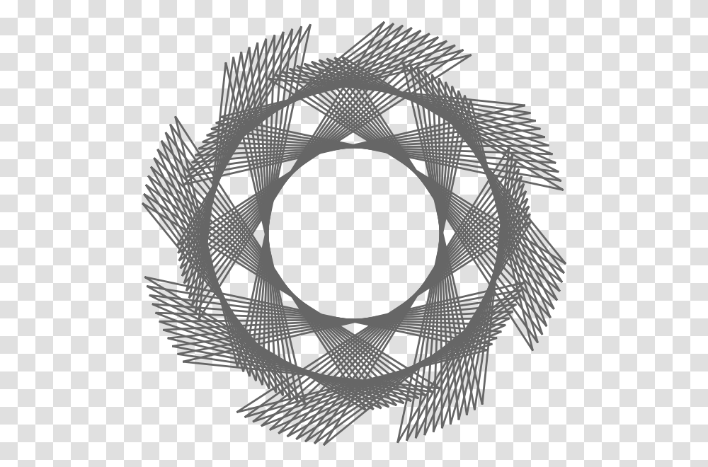 Vector Clip Art Of Bent Lines In Round Circle Pattern Circulo Con Lineas, Machine, Gear, Rug, Wheel Transparent Png