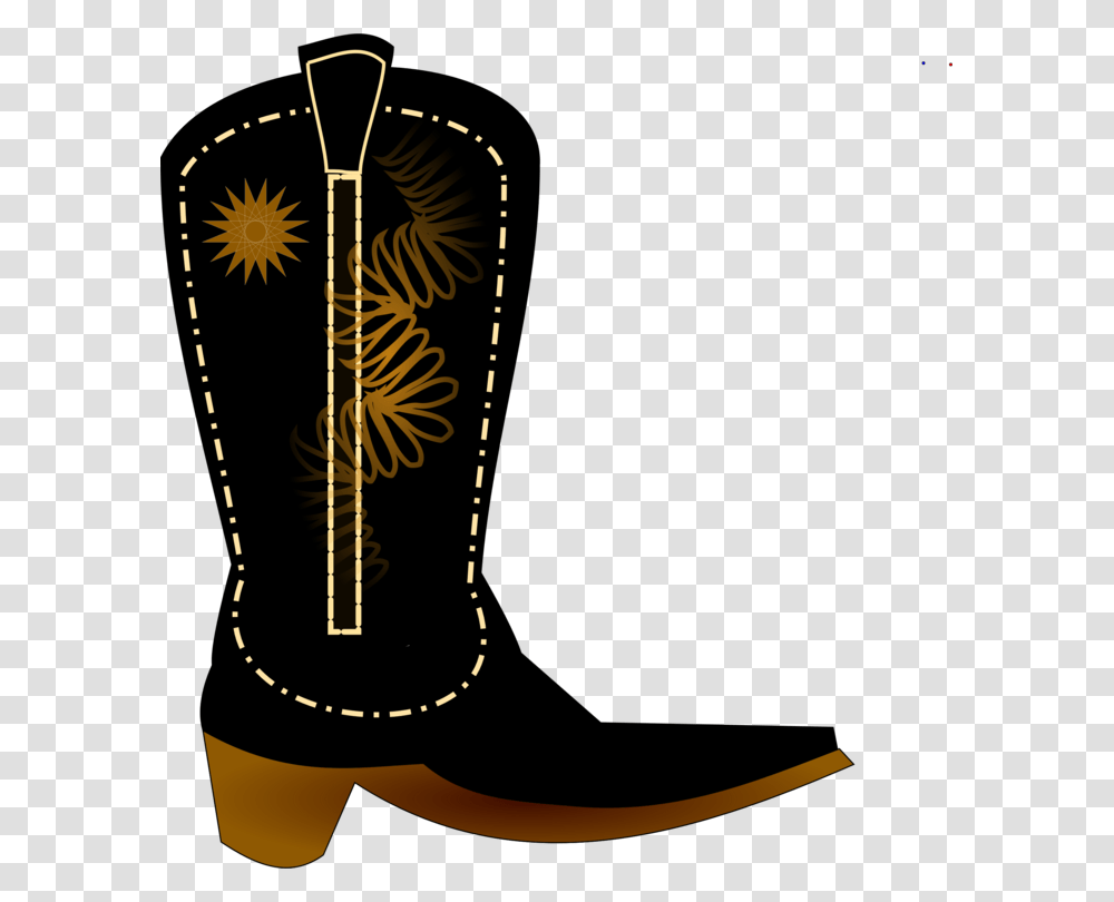 Vector Clip Art Of Black Cowboy Boot Black Cowboy Boots Clipart, Apparel, Footwear Transparent Png