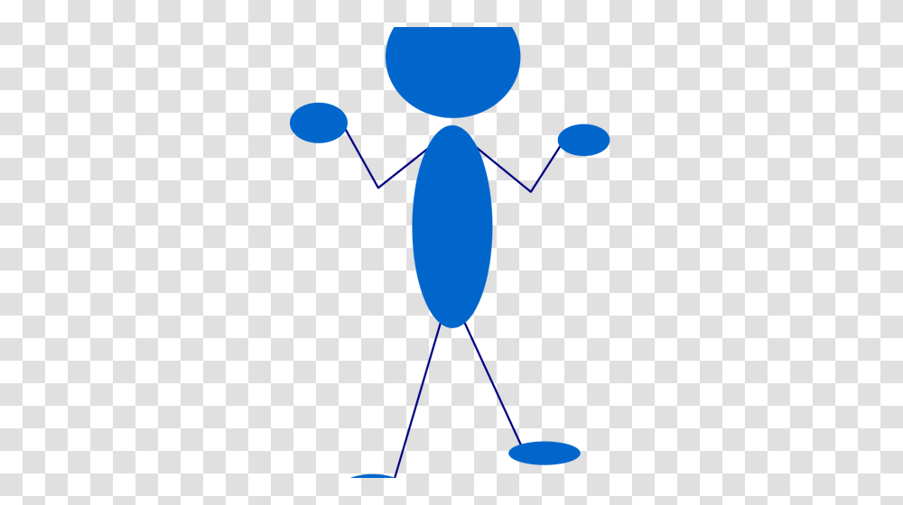 Vector Clip Art Of Blue Stick Man Questioning, Tie, Person, Frisbee, Silhouette Transparent Png