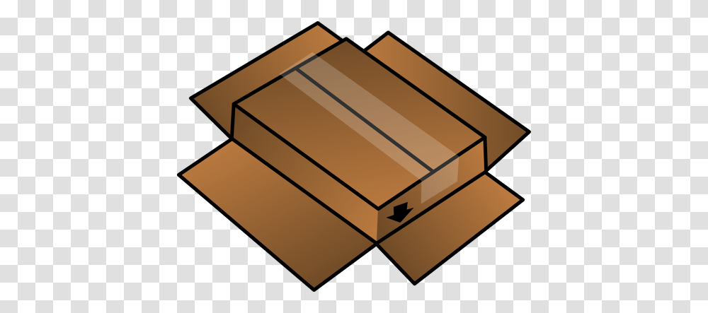 Vector Clip Art Of Cardboard Box Turned Around, Carton, Package Delivery Transparent Png