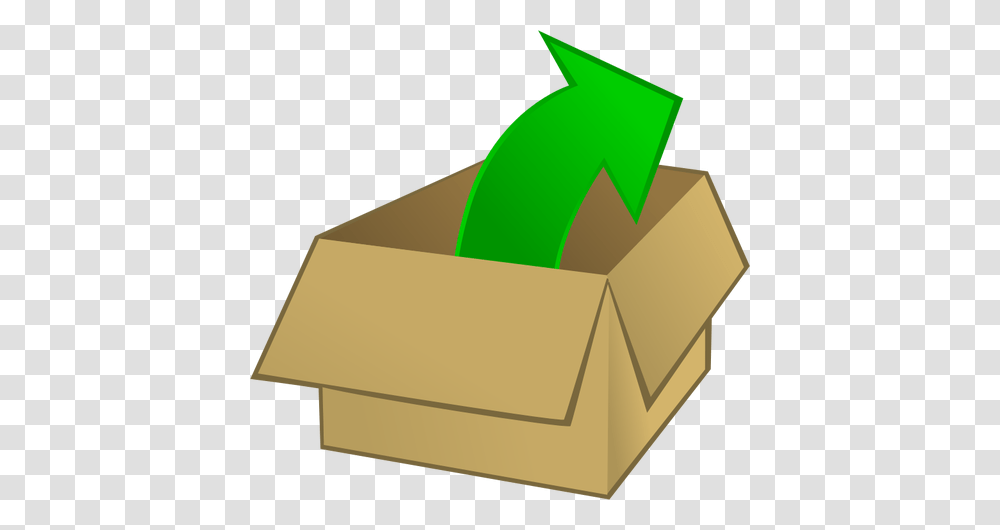 Vector Clip Art Of Cardboard Box With An Outward Arrow Public, Carton, Recycling Symbol Transparent Png
