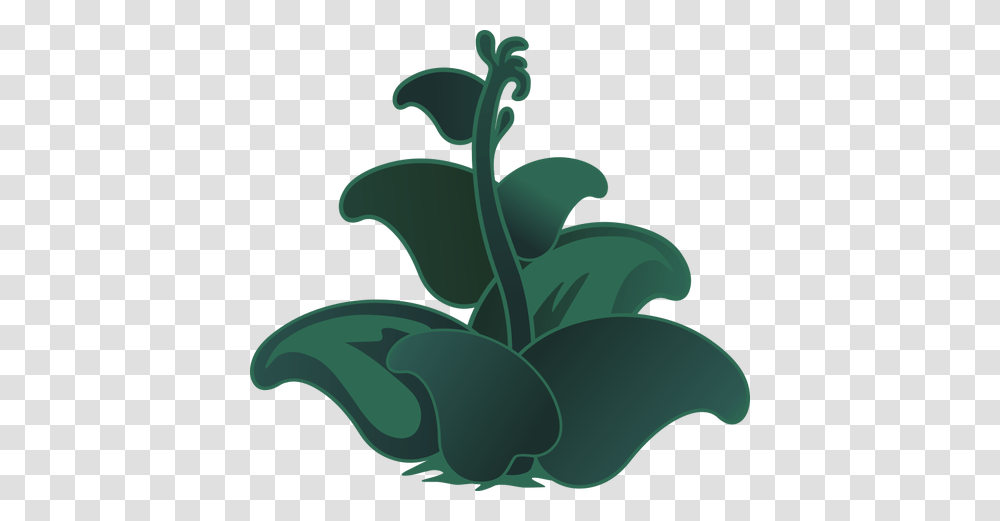 Vector Clip Art Of Dark Green Zutto Plant, Leaf, Flower, Tree, Vase Transparent Png