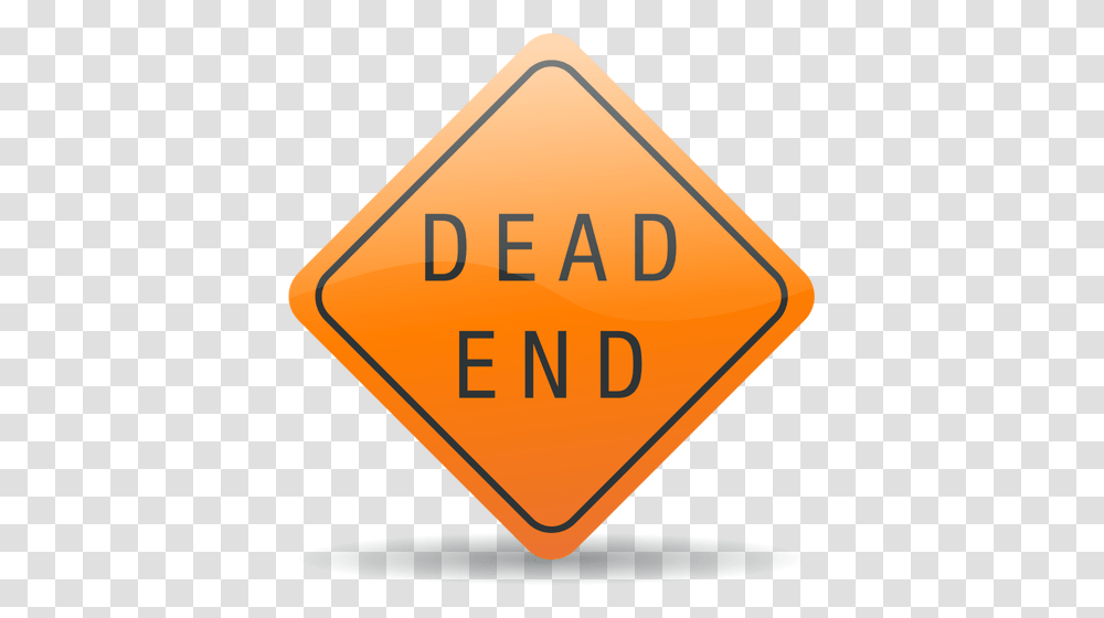 Vector Clip Art Of Dead End Warning Traffic Sign, Road Sign Transparent Png