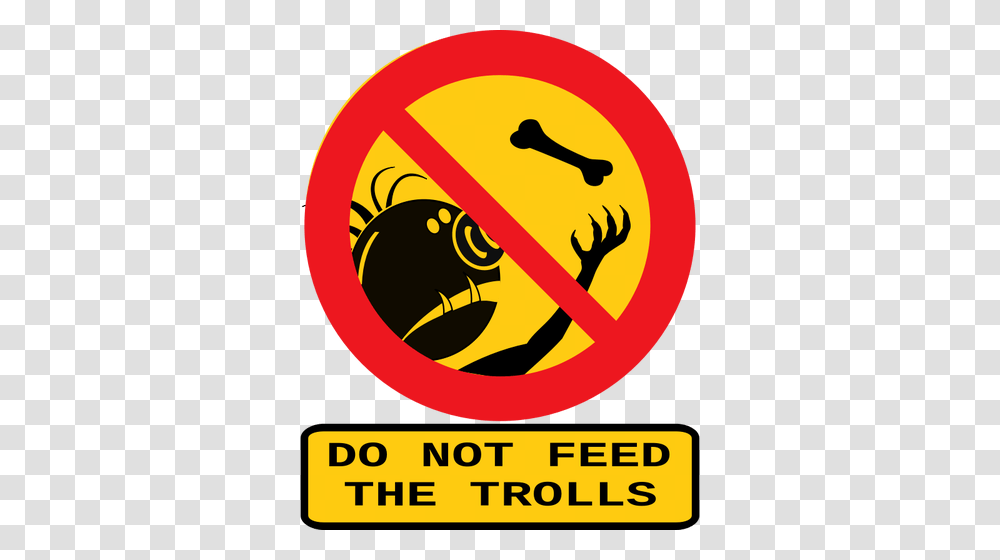Vector Clip Art Of Do Not Feed The Trolls Sign With Caption, Poster, Logo Transparent Png