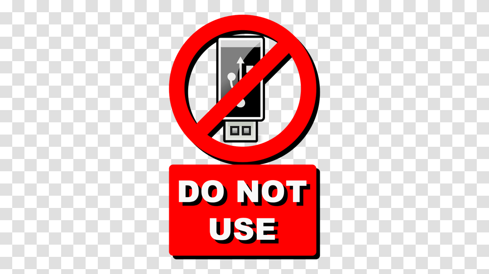 Vector Clip Art Of Do Not Use Usb Stick Label, Sign, Alphabet Transparent Png