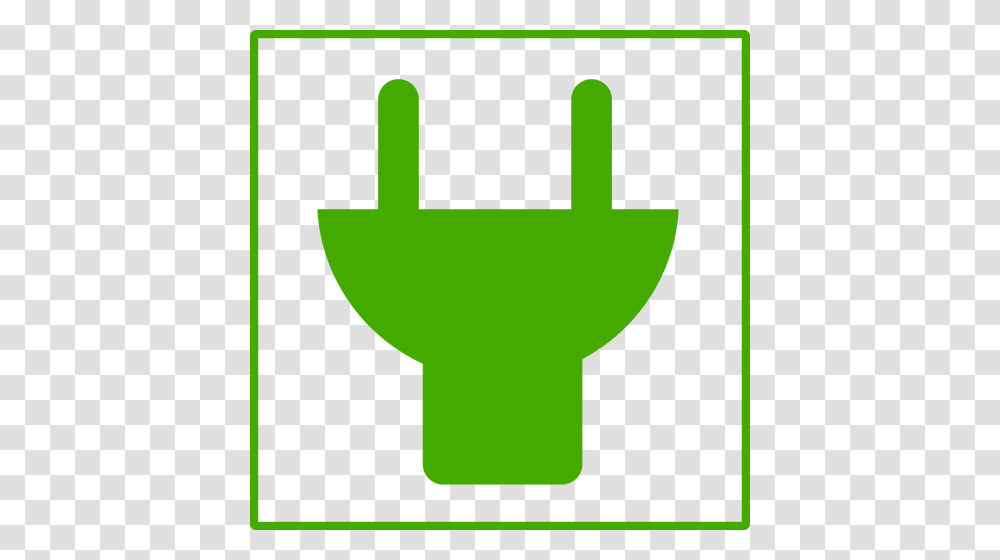 Vector Clip Art Of Eco Green Plug Icon With Thin Border Public, Adapter, Cross Transparent Png