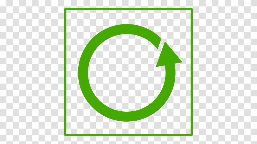 Vector Clip Art Of Eco Green Recycle Icon With Thin Border, Sign, Logo Transparent Png