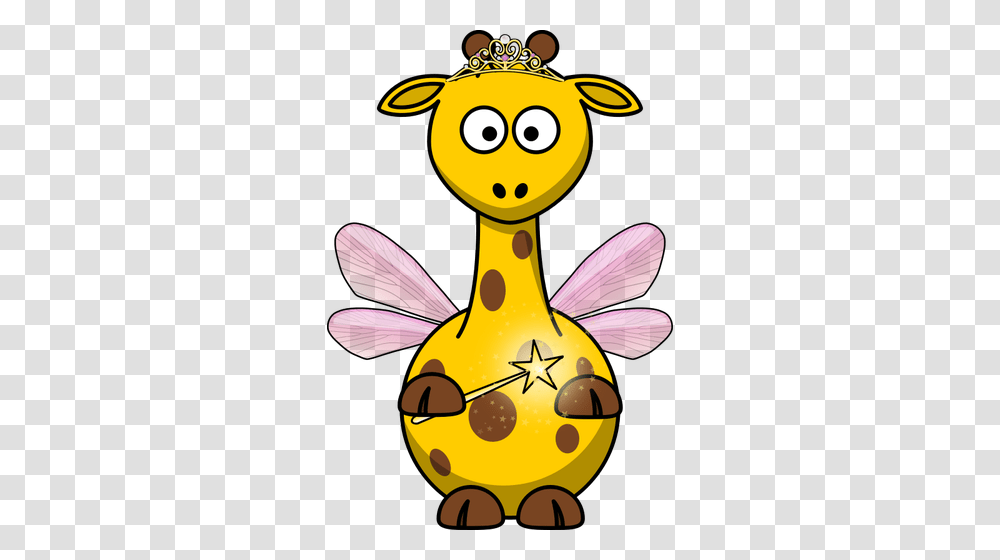 Vector Clip Art Of Fairy Giraffe, Wasp, Bee, Insect, Invertebrate Transparent Png