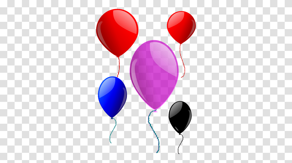 Vector Clip Art Of Five Floating Balloons Transparent Png