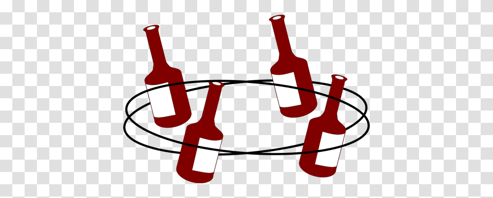 Vector Clip Art Of Four Dancing Bottles, Wine, Alcohol, Beverage, Drink Transparent Png