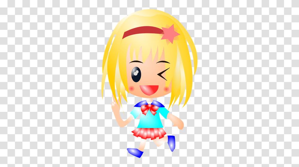 Vector Clip Art Of Girl With Long Blond Hair, Doll, Toy, Comics, Book Transparent Png