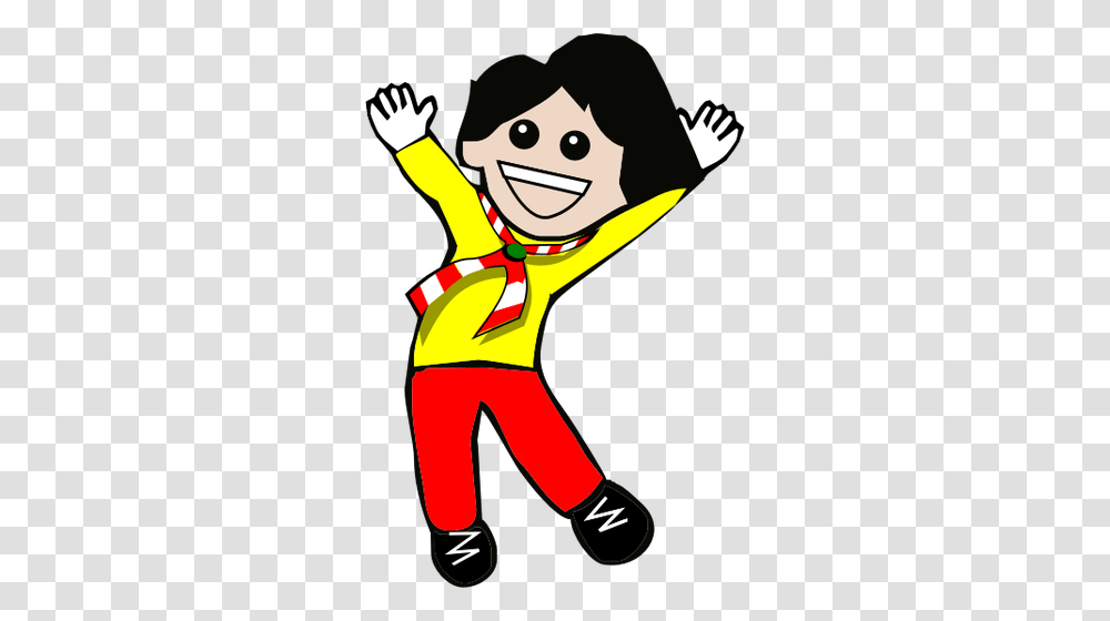 Vector Clip Art Of Happy Kid Jumping, Person, Human, Performer, Elf Transparent Png